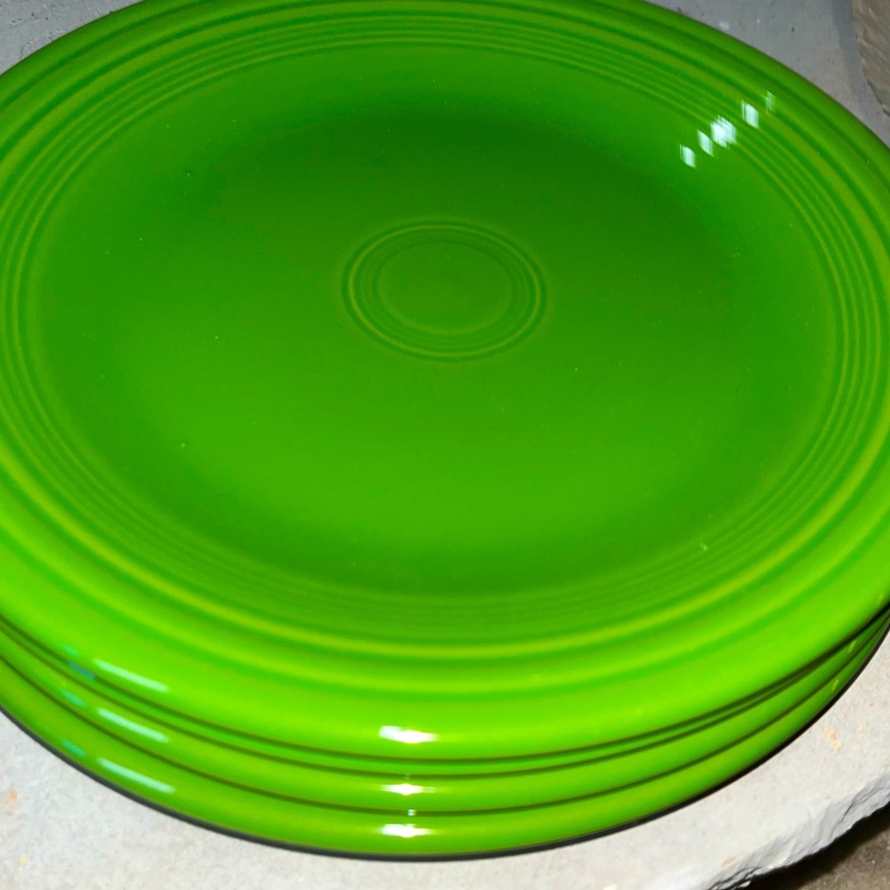 *RESERVED* 4 fiesta shamrock dinner plates
